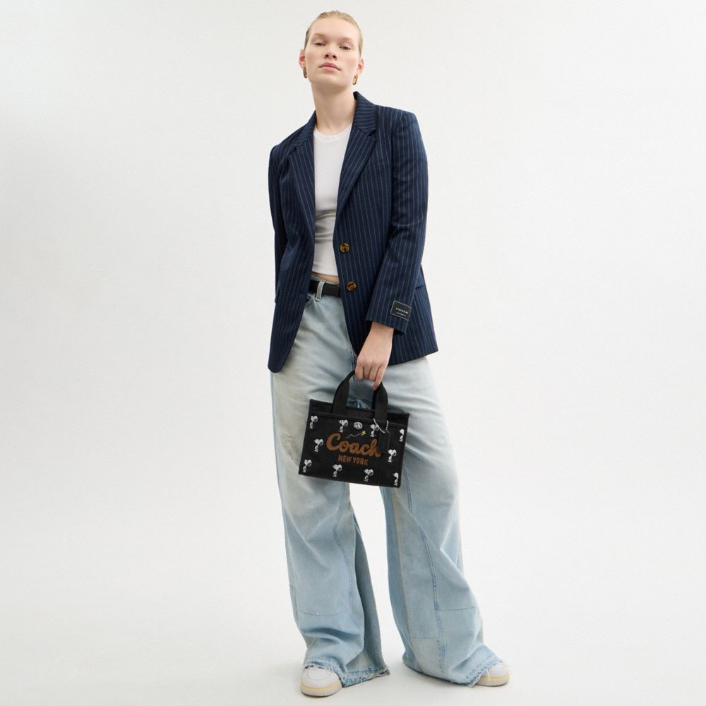 COACH®,Coach X Peanuts Cargo Tote Bag 26 With Snoopy Print,,Detail View