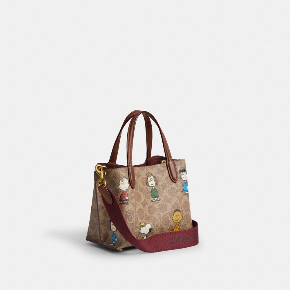 COACH®,【COACH X PEANUTS】ウィロウ トート バッグ 18・シグネチャー キャンバス,トートバッグ,