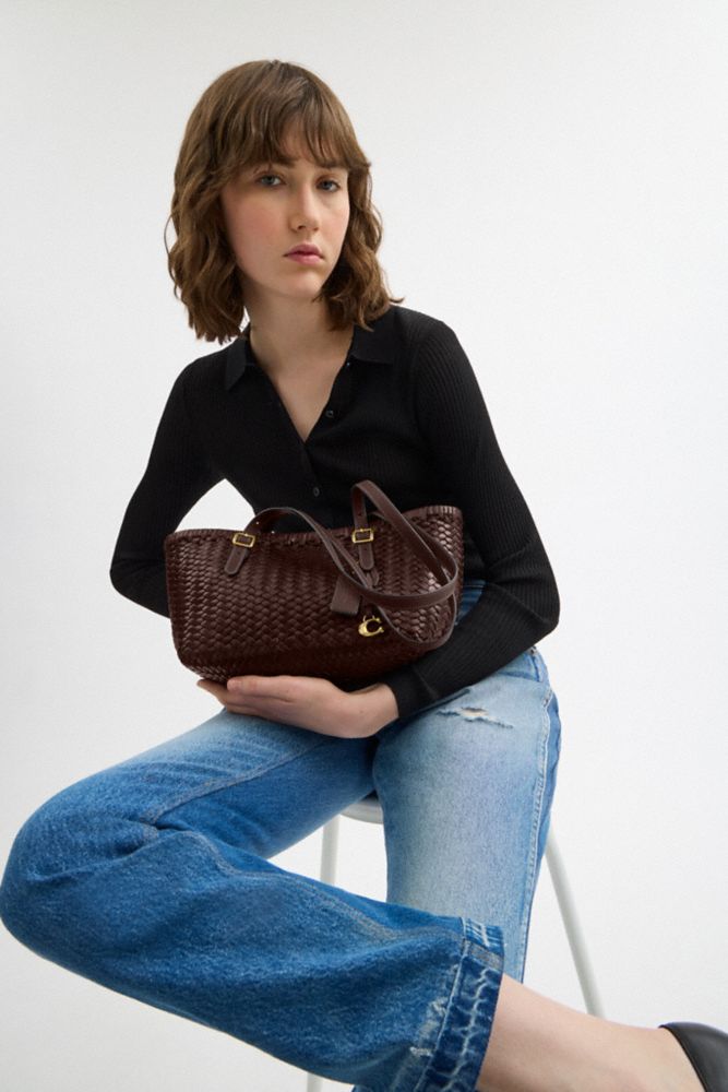 COACH®,Woven Swing Tote Bag,