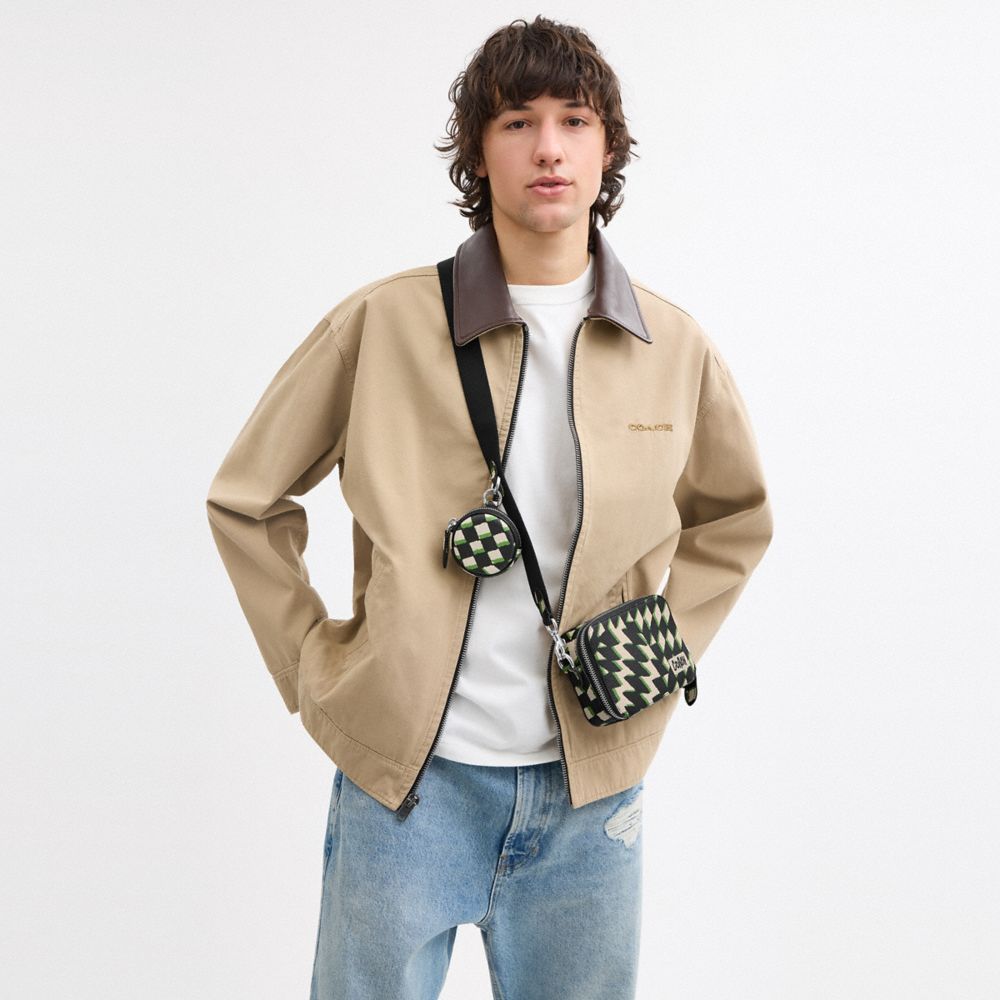 COACH®,Charter Slim Crossbody With Geo Check Print,,Detail View
