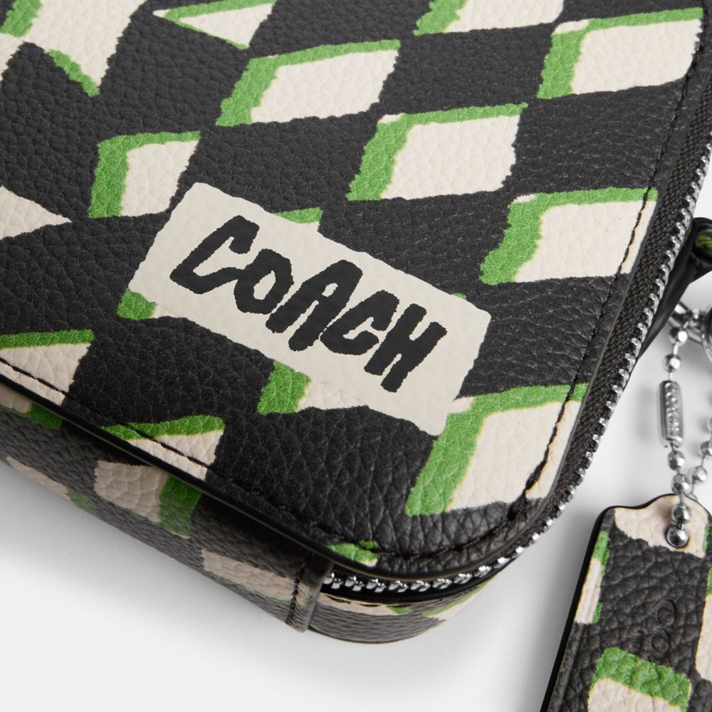 COACH®,Charter Slim Crossbody With Geo Check Print,,Closer View