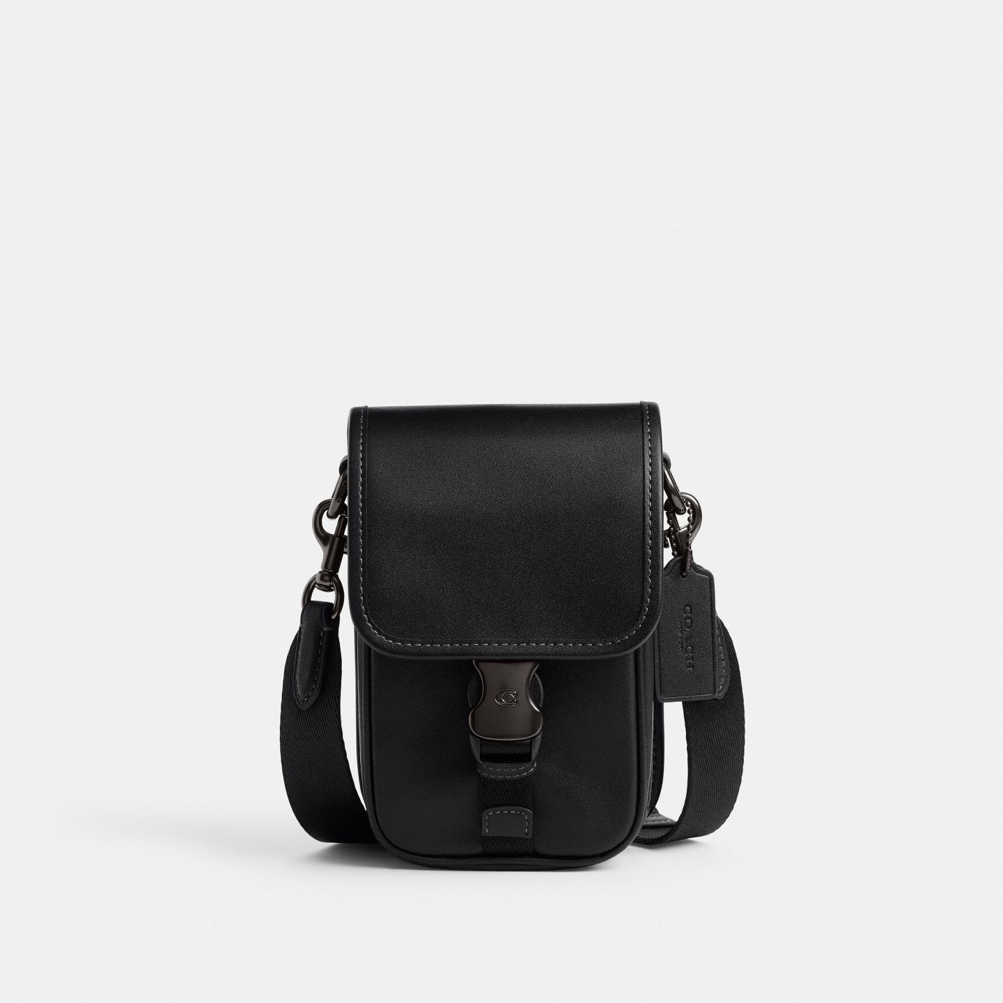 Мужская сумка Coach League Phone Crossbody, цвет: Чёрный — фото 1