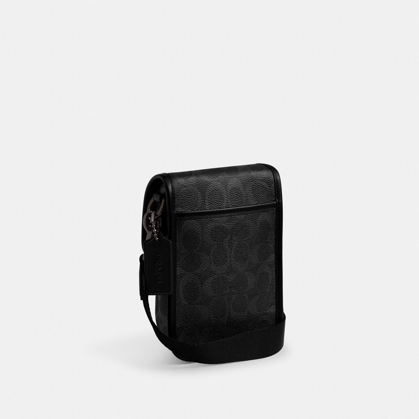 Мужская сумка Coach League Phone Crossbody Bag In Signature Canvas, цвет: Чёрный — фото 2