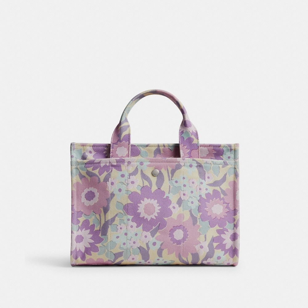 COACH®,Cargo Tote Bag With Floral Print,,Back View