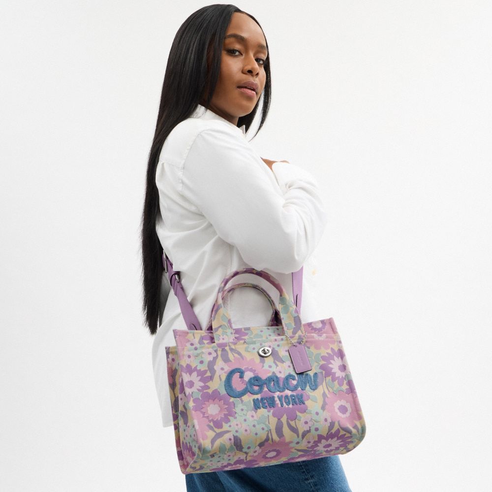COACH®,Cargo Tote Bag With Floral Print,