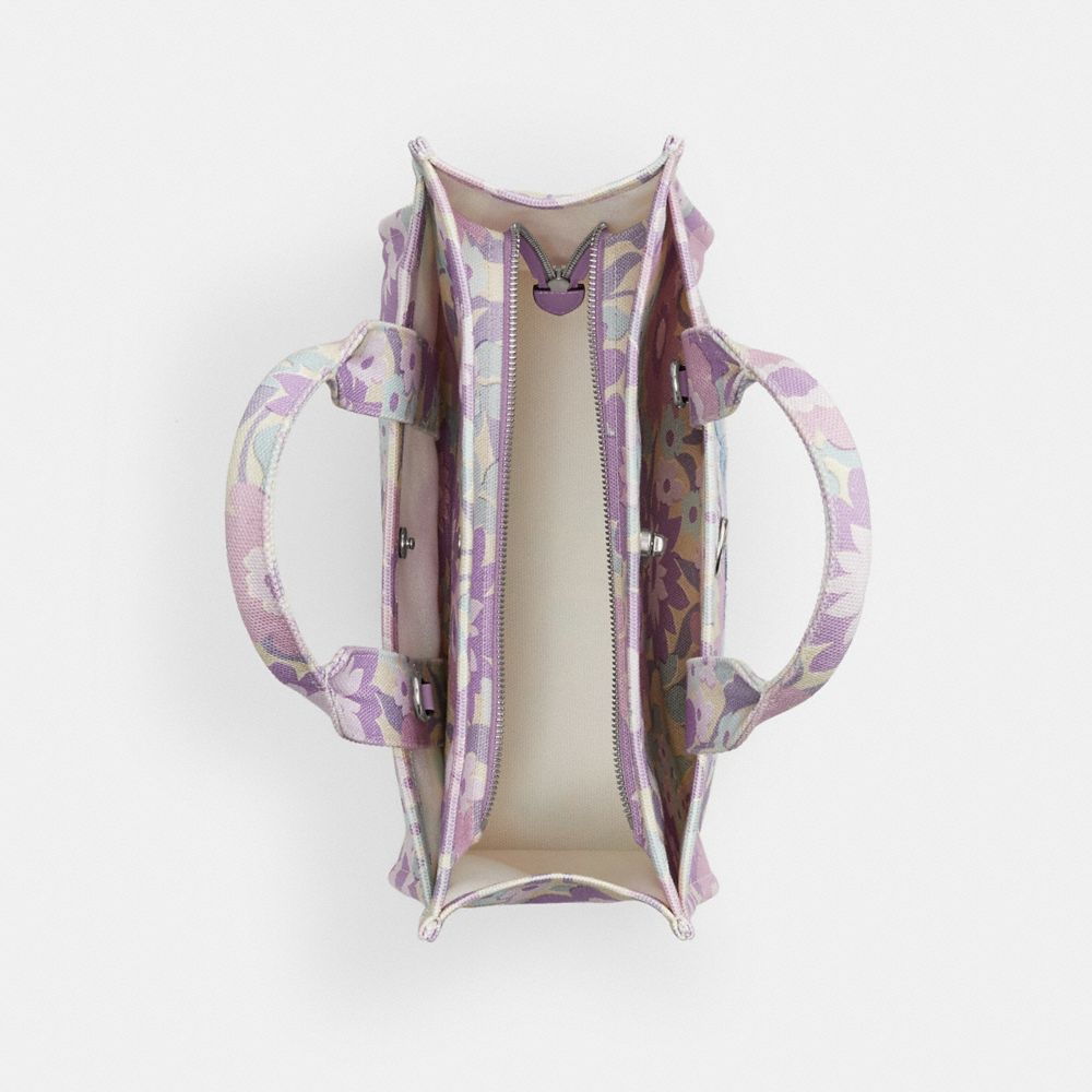 COACH®,Cargo Tote Bag With Floral Print,,Inside View,Top View