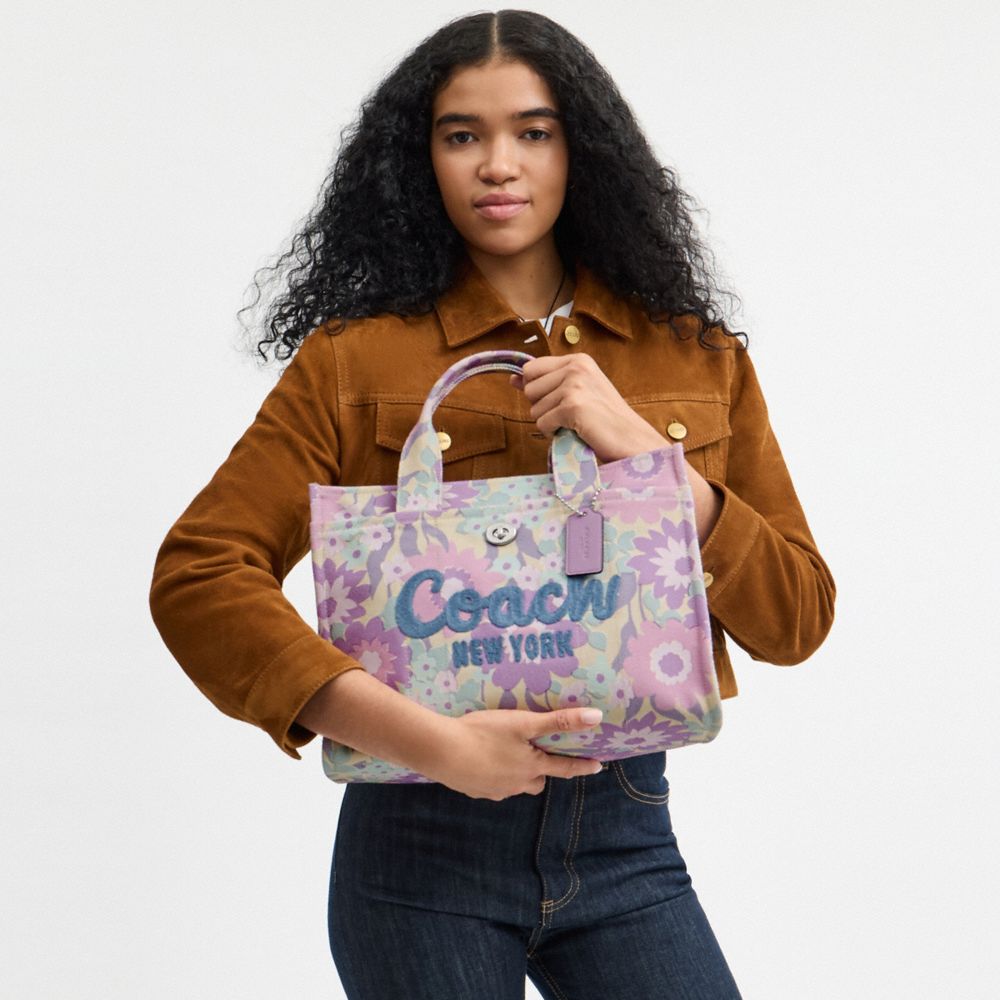 COACH®,Cargo Tote Bag With Floral Print,,Detail View