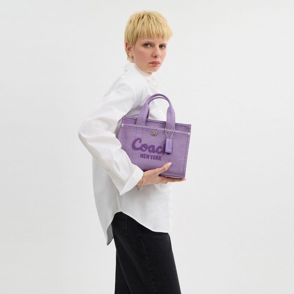 COACH®,CABAS CARGO 26,Denim,Lh/Iris,Detail View