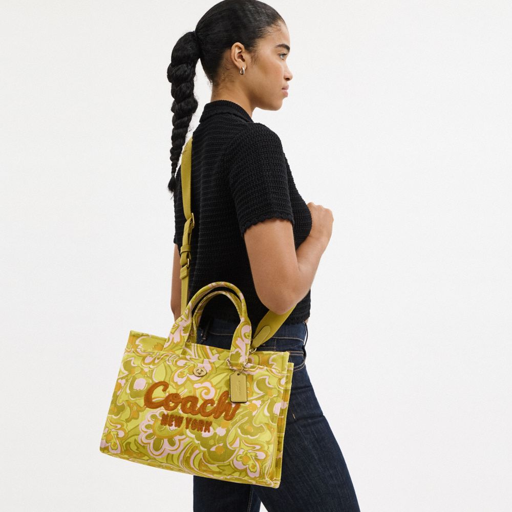 COACH®,Cargo Tote Bag With Paisley Print,Multi Color
