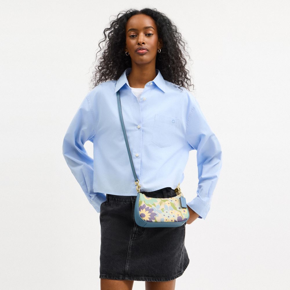 COACH®,Teri Mini Crossbody Bag With Floral Print,