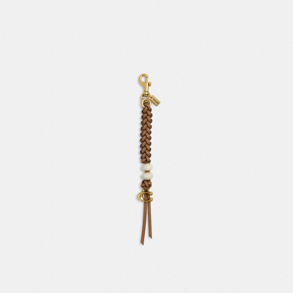 Coach Heritage Bead Bag Charm In Brown