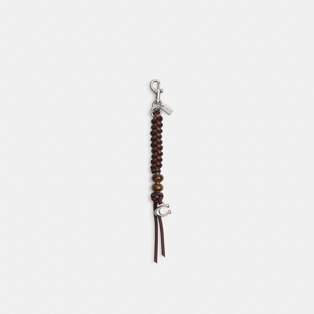 Coach Heritage Bead Bag Charm In Brown