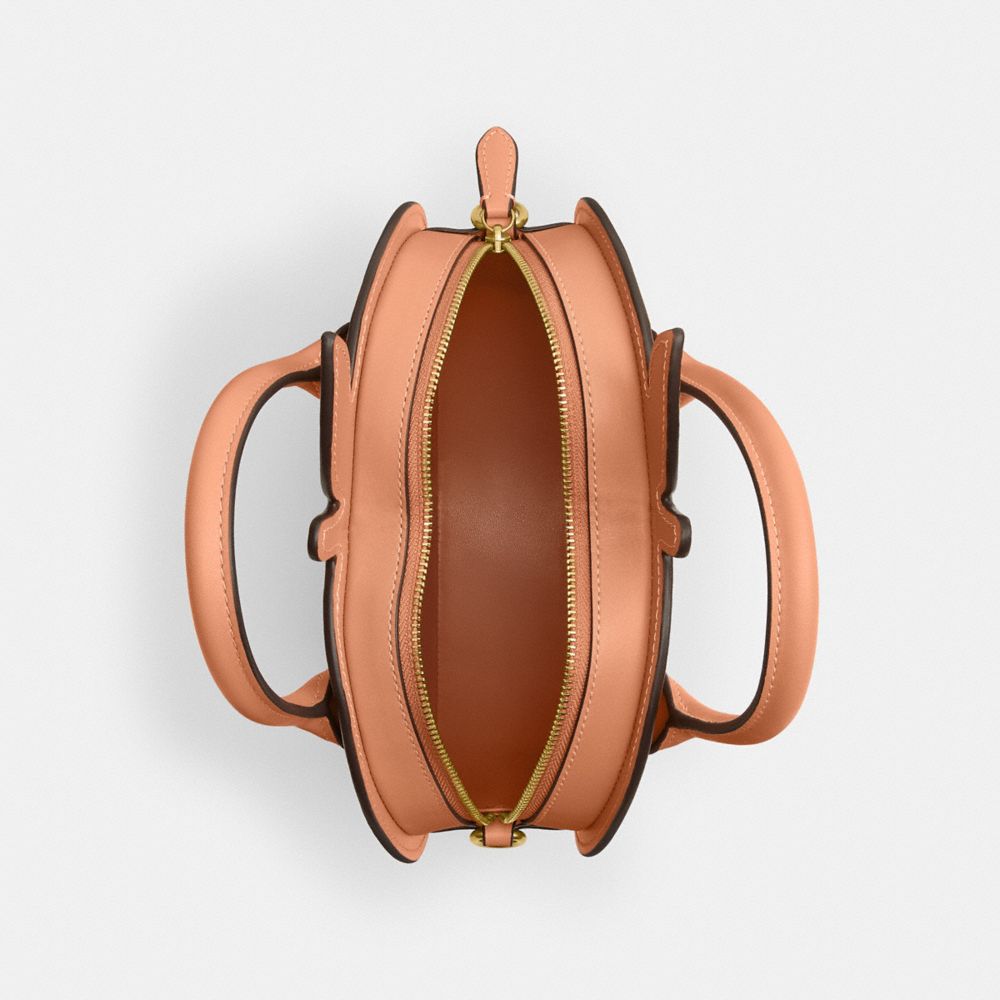 COACH®,Peach Bag In Regenerative Leather,,Inside View,Top View