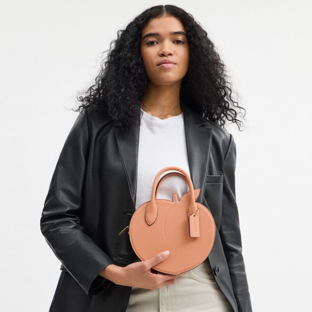 COACH®,Peach Bag In Regenerative Leather,,Detail View