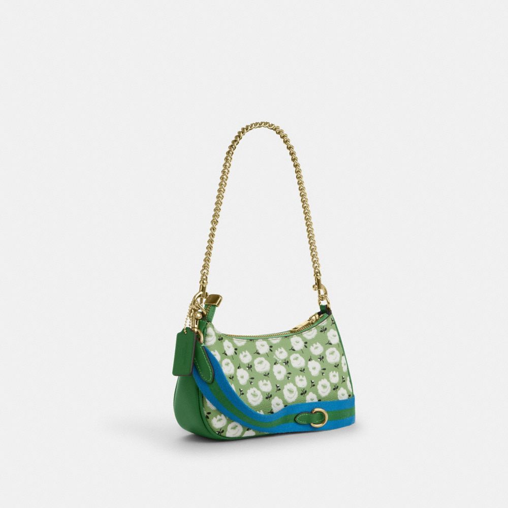 COACH®,Teri Mini Crossbody Bag With Floral Print,Multi Color,Angle View