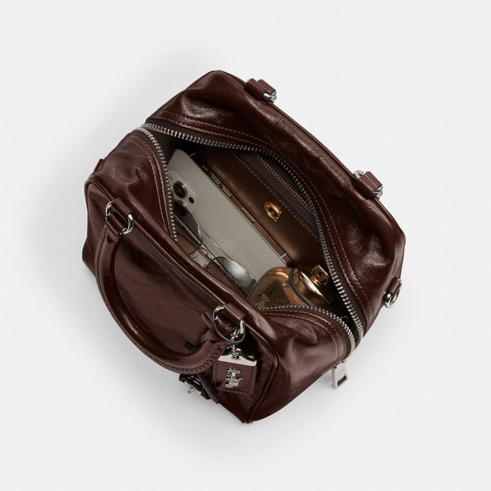 COACH®,Cube Rogue Bag 20,Brown,Inside View,Top View