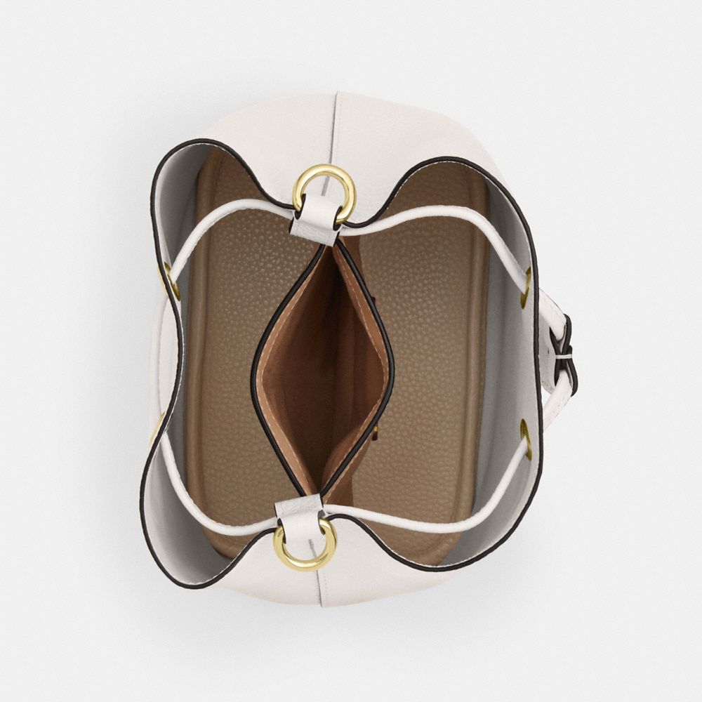 COACH®,Rowan Bucket Bag,White,Inside View,Top View