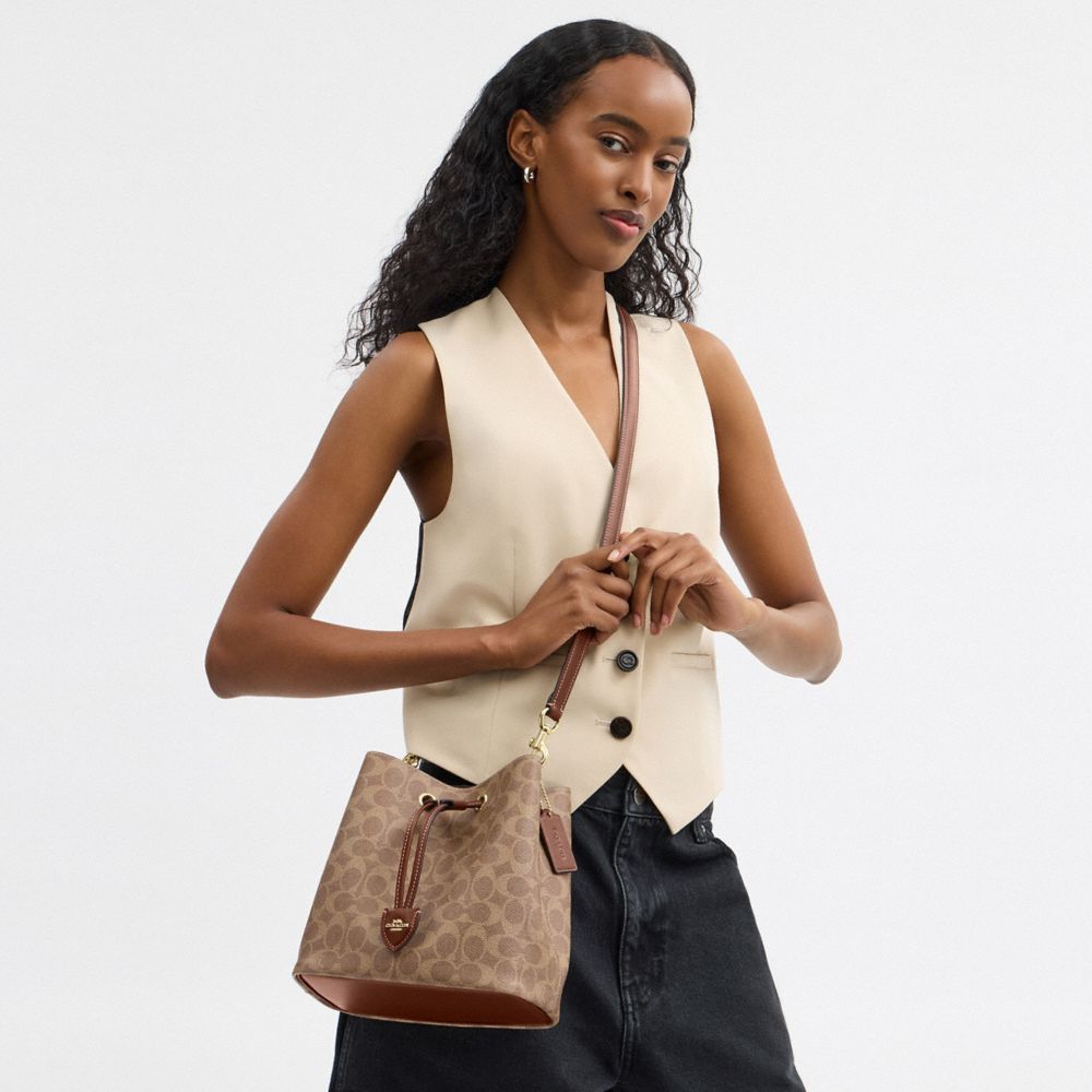 COACH®,Rowan Bucket Bag In Signature Canvas,