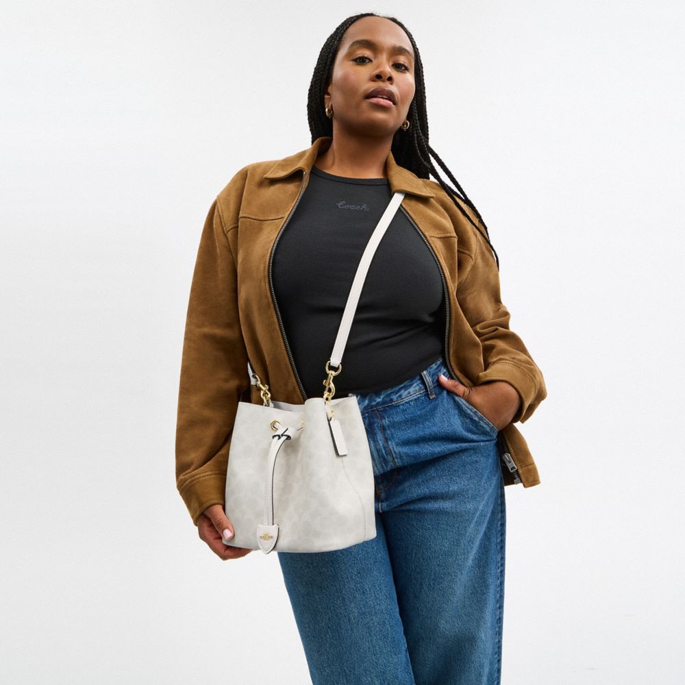 COACH®,Rowan Bucket Bag In Signature Canvas,