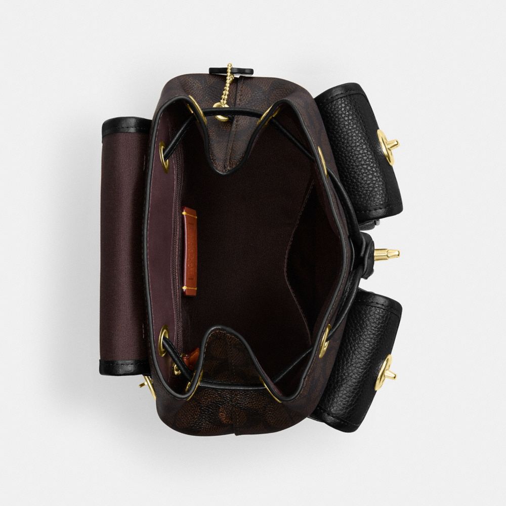 COACH®,Hadley Backpack In Signature Canvas,,Inside View,Top View