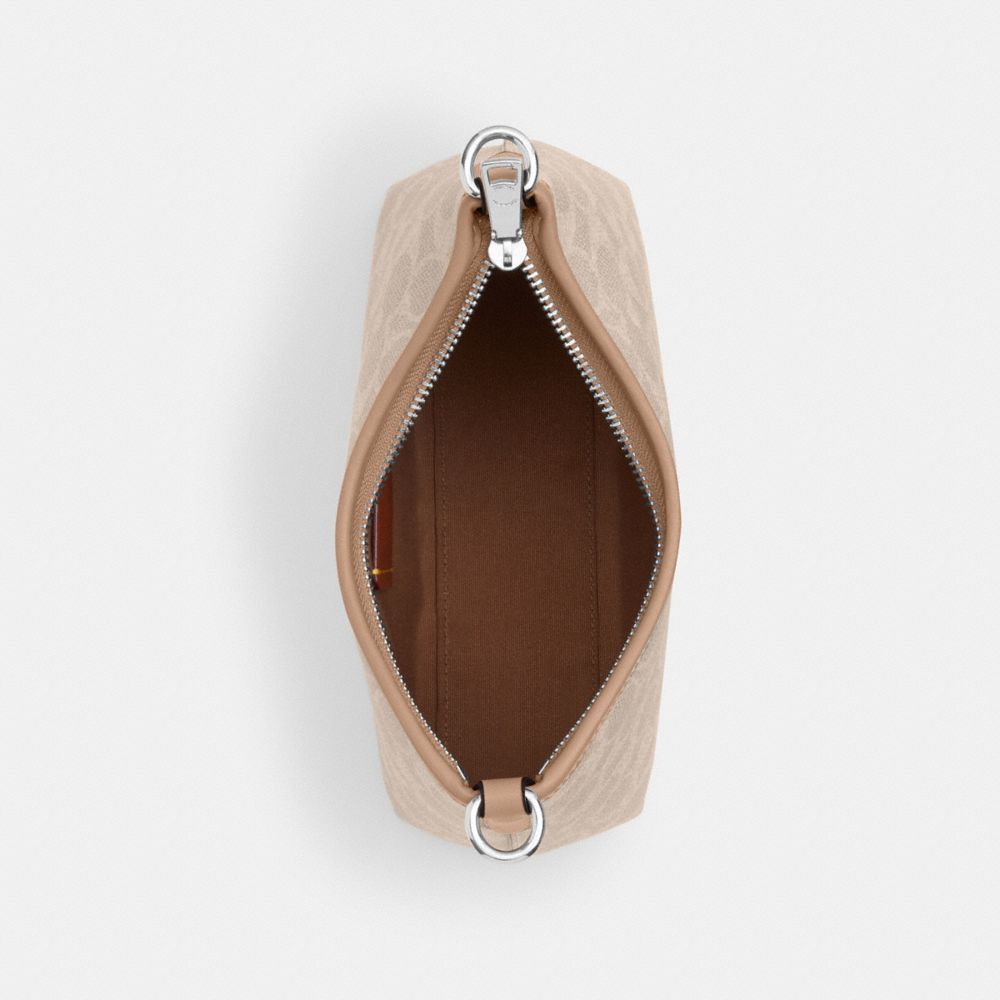 COACH®,Laurel Small Shoulder Bag In Signature Canvas,,Inside View,Top View