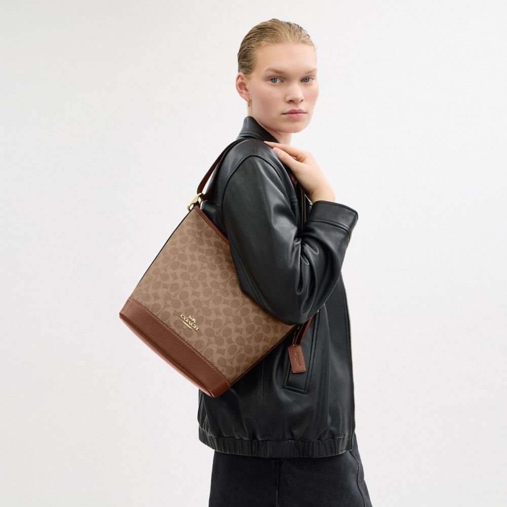 COACH®,Or/Marron Orangé/Brun,Detail View