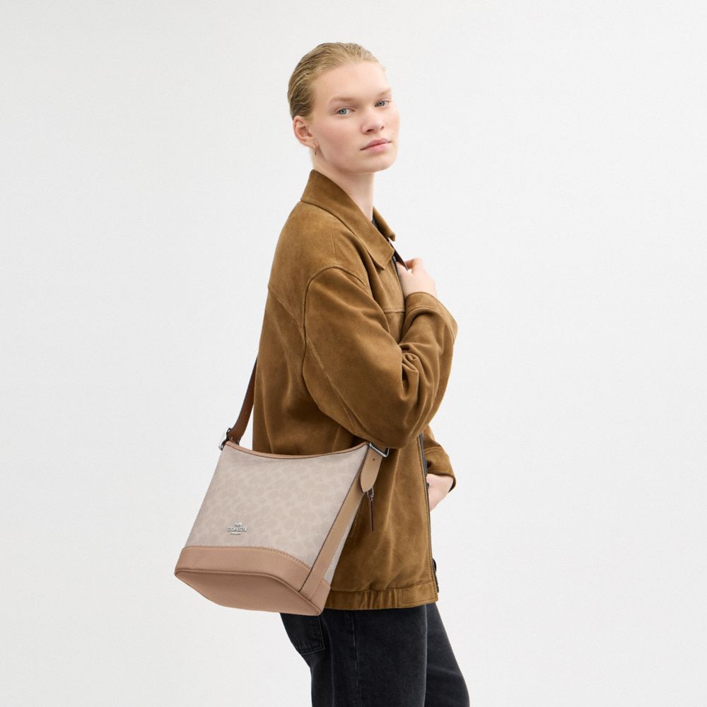 COACH®,Jude Duffle Bag In Signature Canvas,Beige