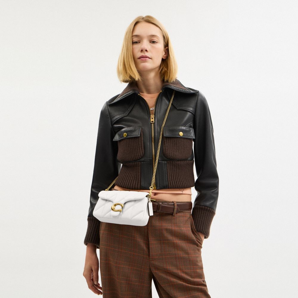 Coach Tabby Chain Crossbody Bag 19 With Quilting In Multi