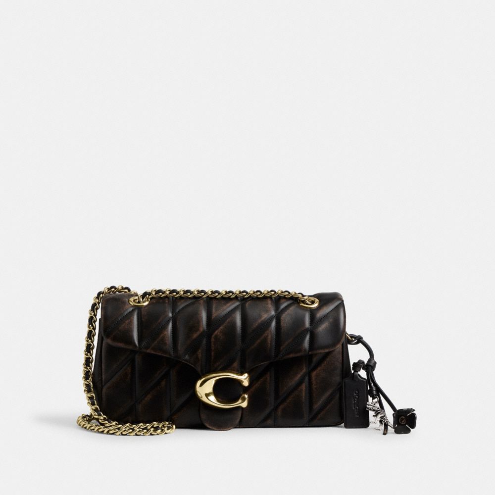 Coach Tabby Shoulder Bag 26 In Loved Leather With Quilting In Multi