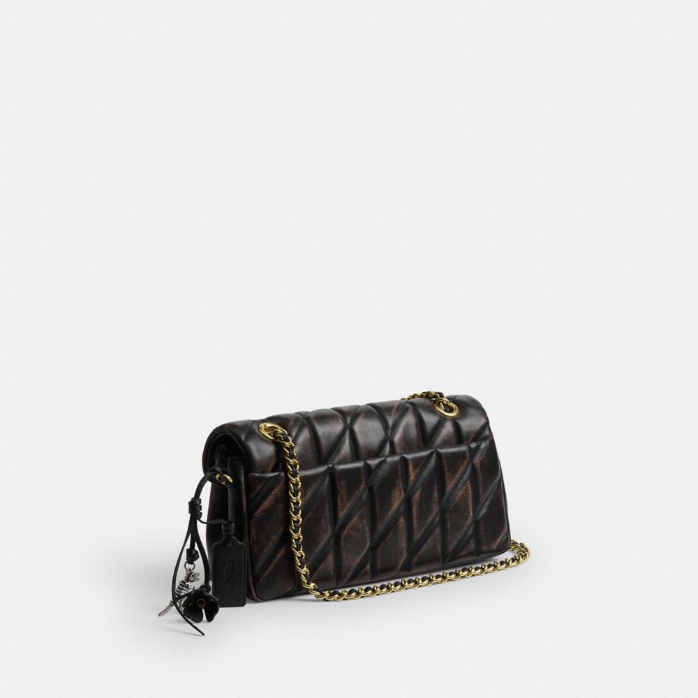 COACH®,Tabby Shoulder Bag 26 In Loved Leather With Quilting,,Angle View