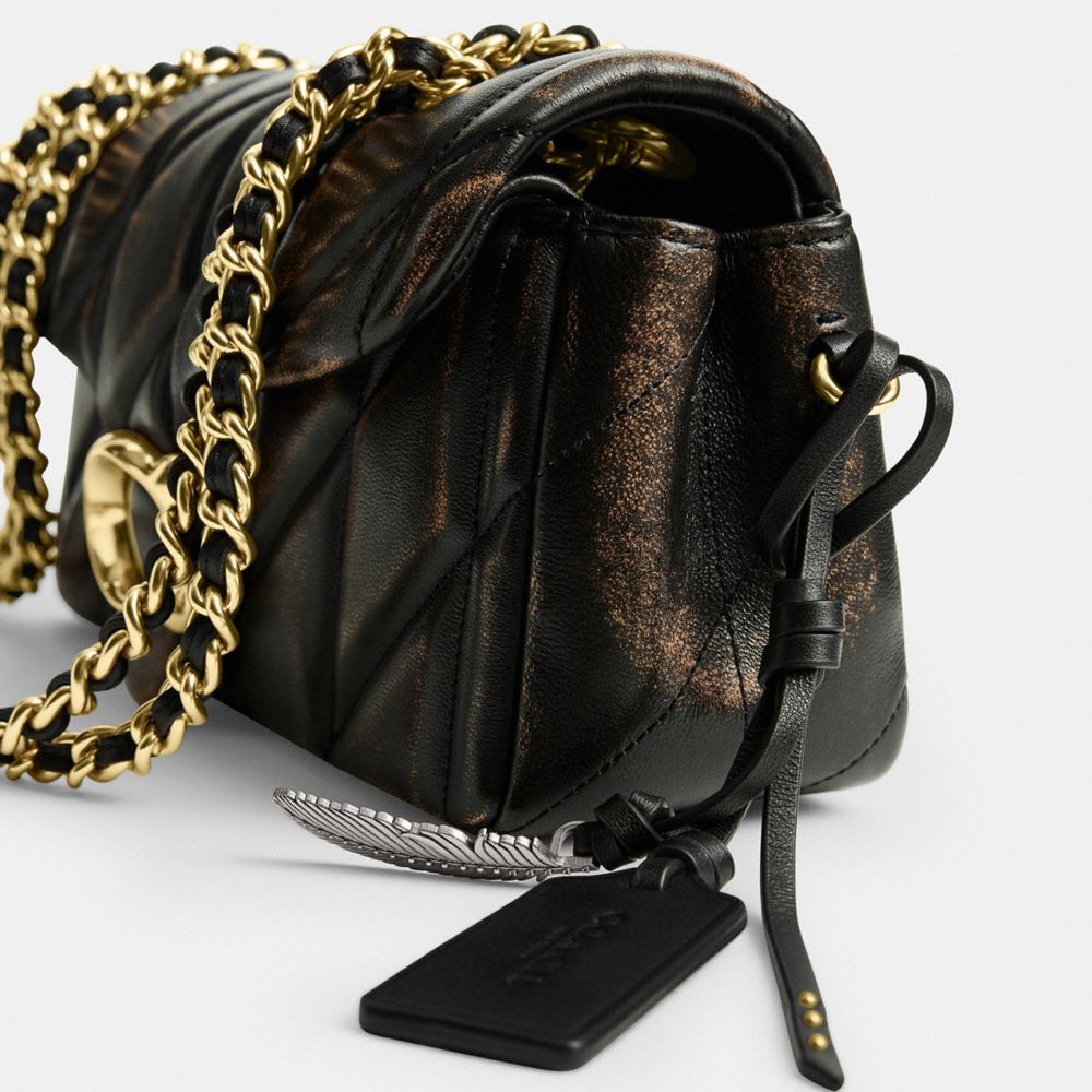 Coach Tabby Shoulder Bag 20 In Loved Leather With Quilting In Multi