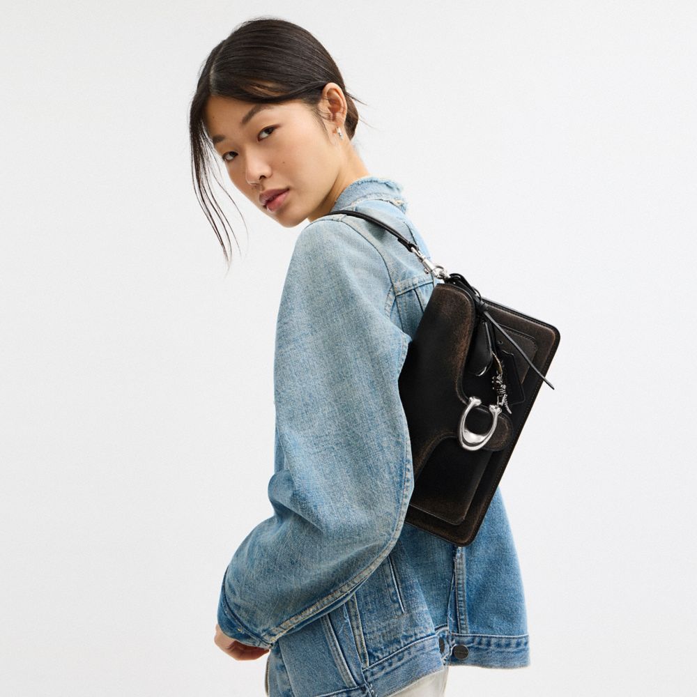 COACH®,Tabby Shoulder Bag 26 In Loved Leather,,Detail View