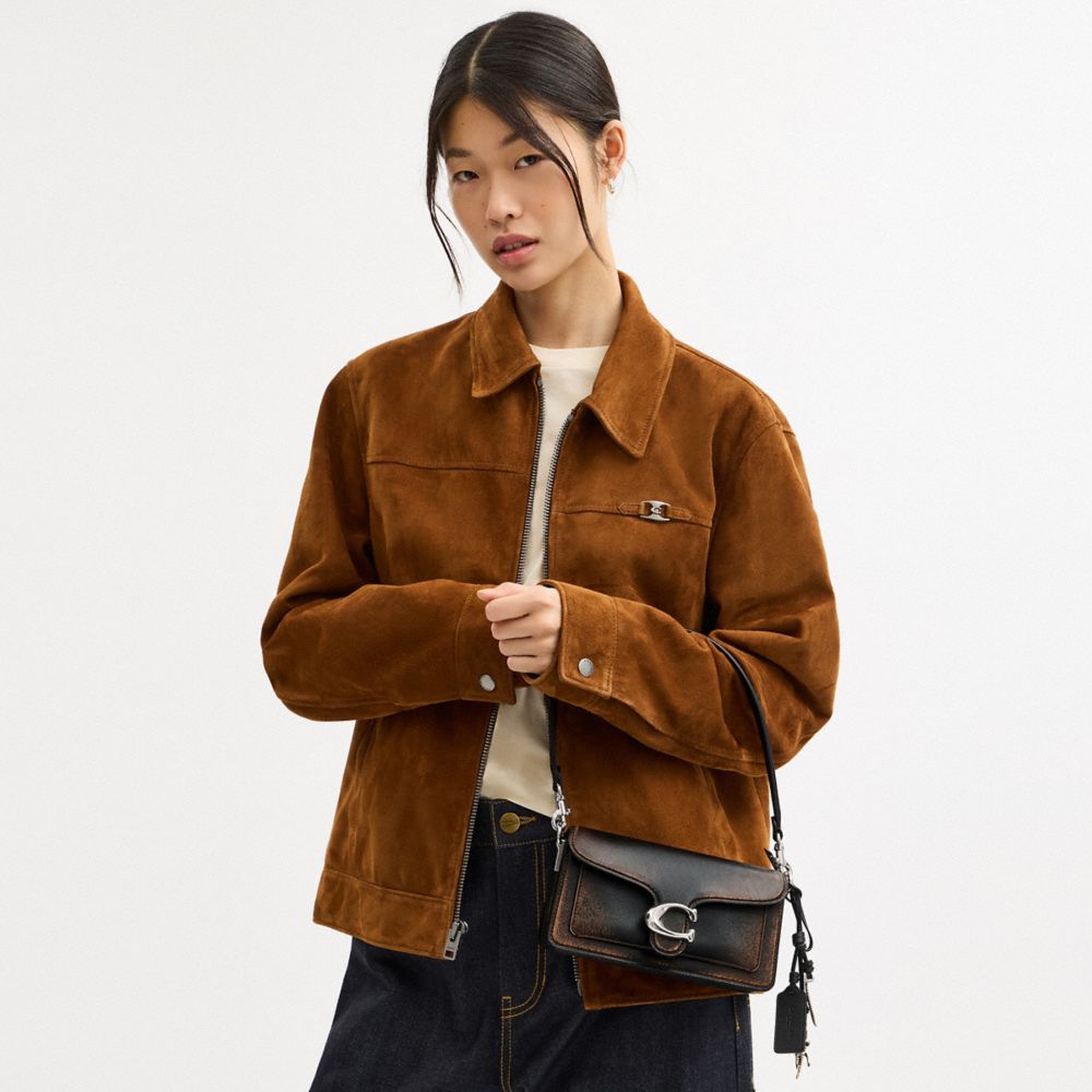COACH®,Tabby Shoulder Bag 20 In Loved Leather,,Detail View