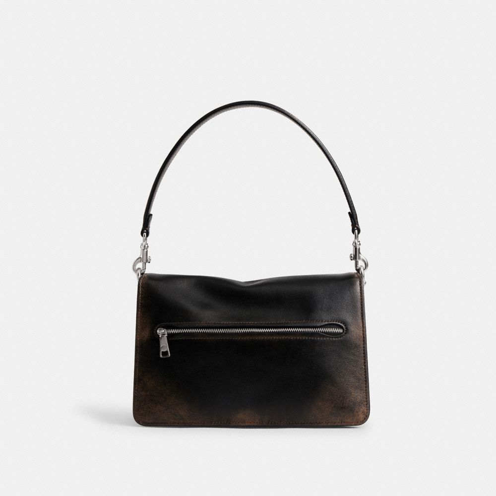COACH®,Chain Tabby Shoulder Bag In Loved Leather,,Back View