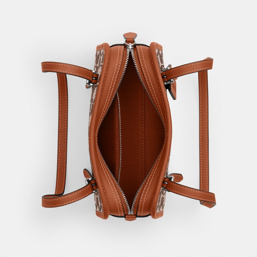COACH®,Swing Zip Bag 20 In Crystal Signature Jacquard,,Inside View,Top View