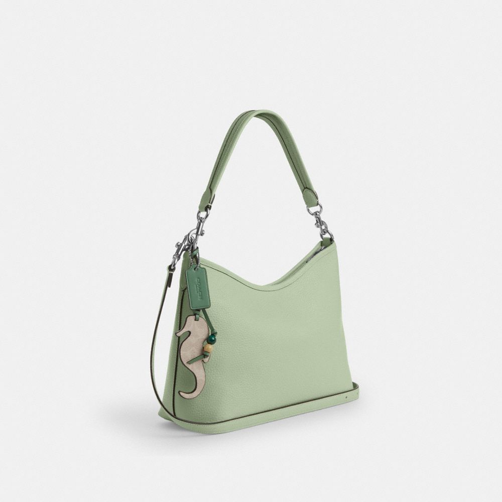 COACH®,Laurel Shoulder Bag With Seahorse Charm,,Angle View