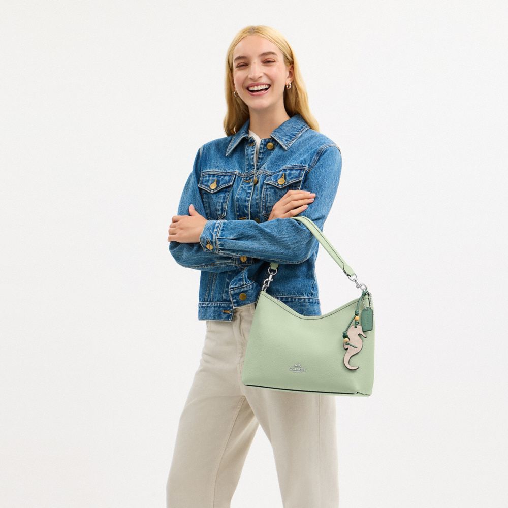 COACH®,Laurel Shoulder Bag With Seahorse Charm,,Detail View