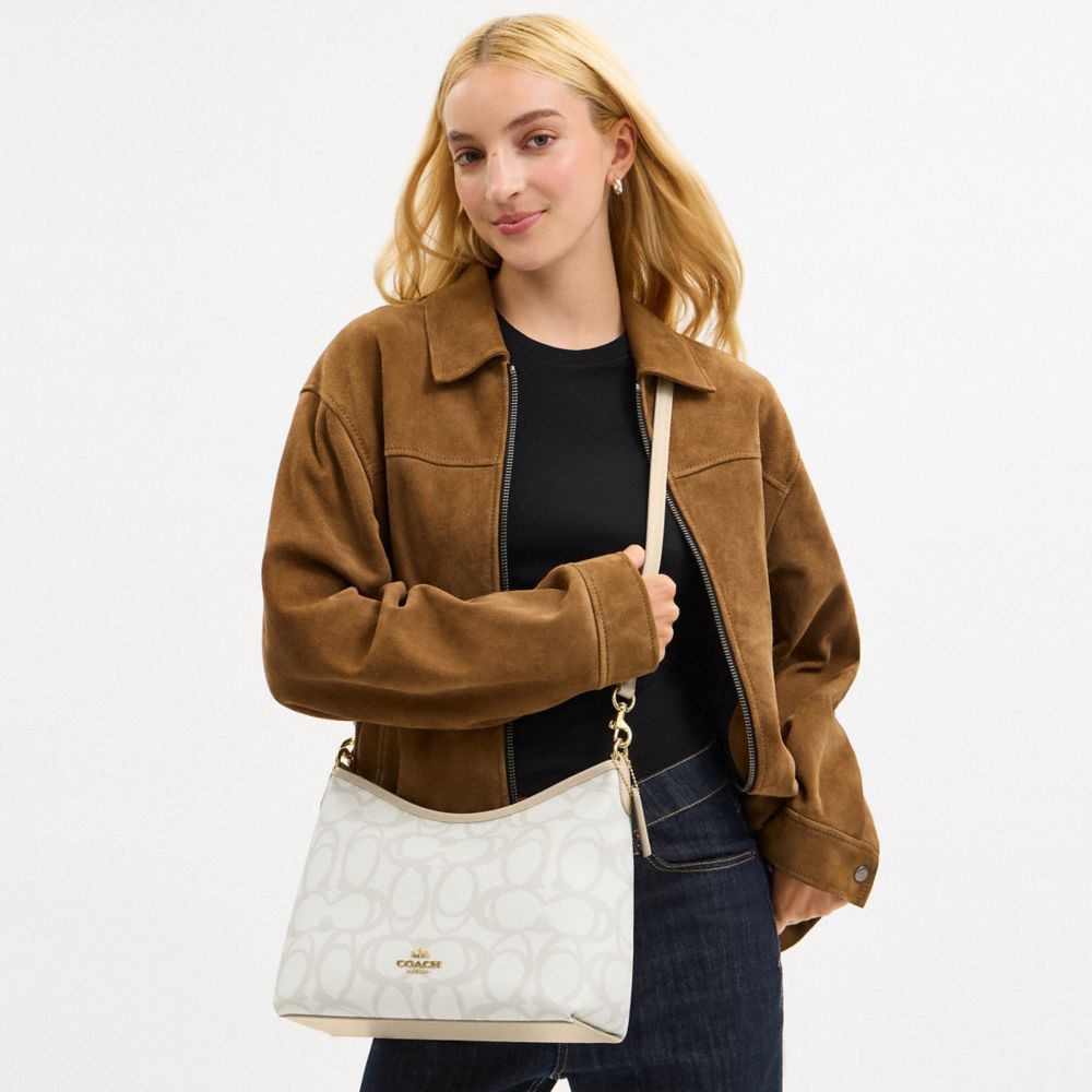 COACH®,Laurel Shoulder Bag In Sketch Signature Canvas,