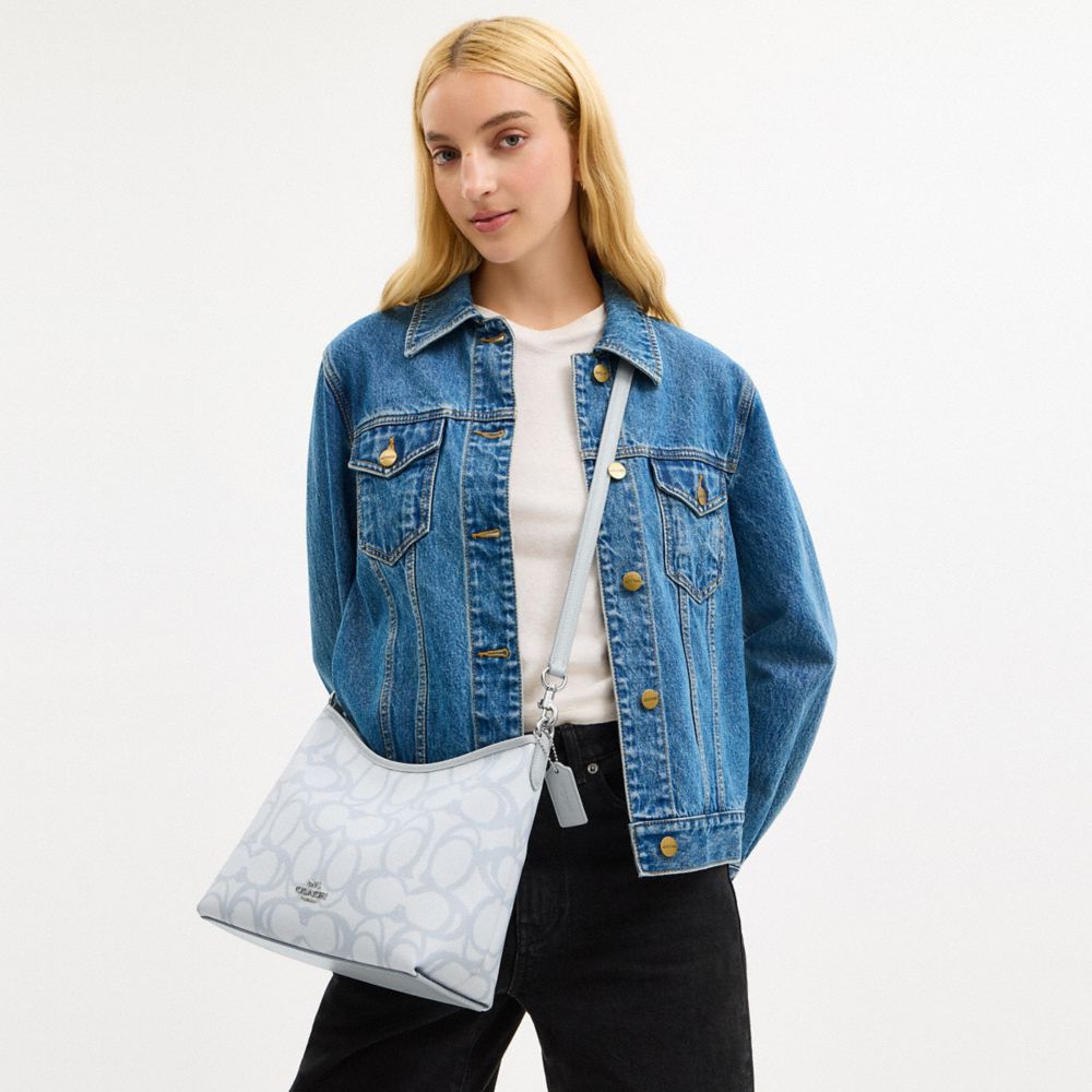 COACH®,Laurel Shoulder Bag In Sketch Signature Canvas,