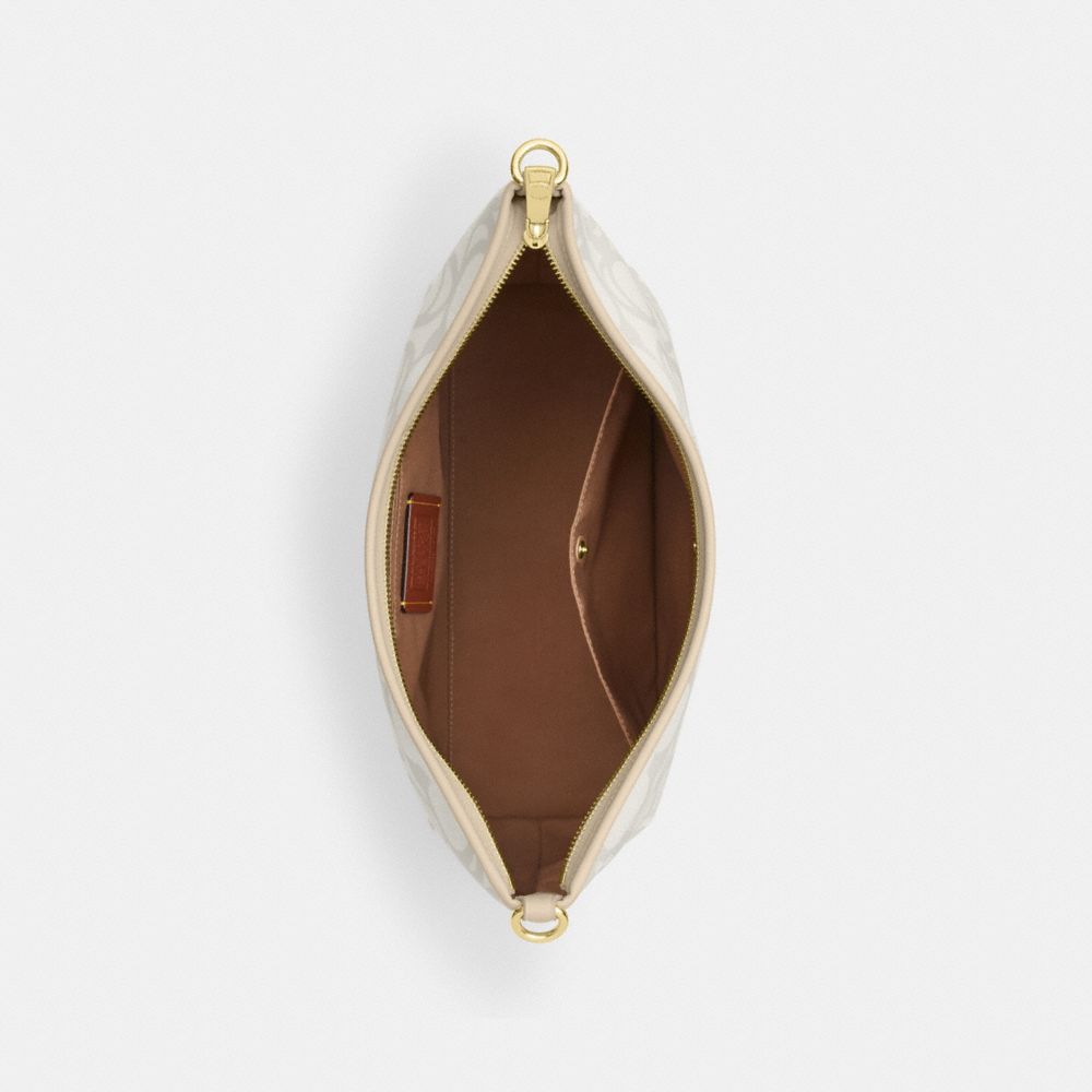 COACH®,Laurel Large Shoulder Bag In Sketch Signature Canvas,,Inside View,Top View