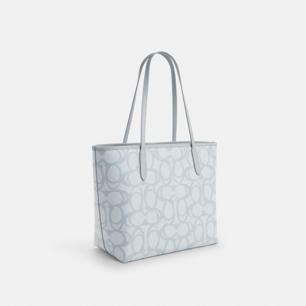 COACH®,City Tote Bag In Sketch Signature Canvas,,Angle View