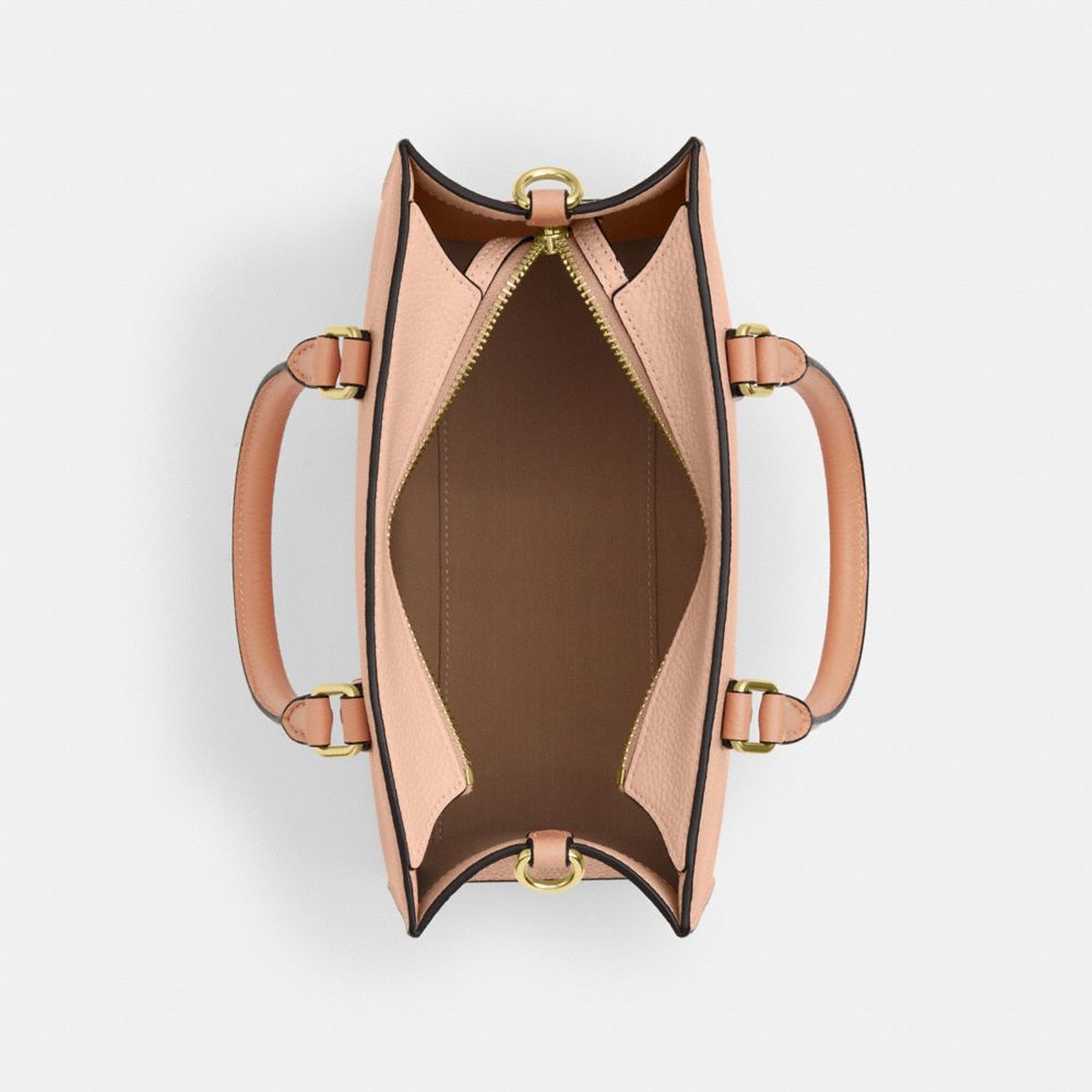 COACH®,マギー スモール トート バッグ・カラーブロック シグネチャー キャンバス,トートバッグ,ｸﾘｰﾑ/ｻﾝﾄﾞ