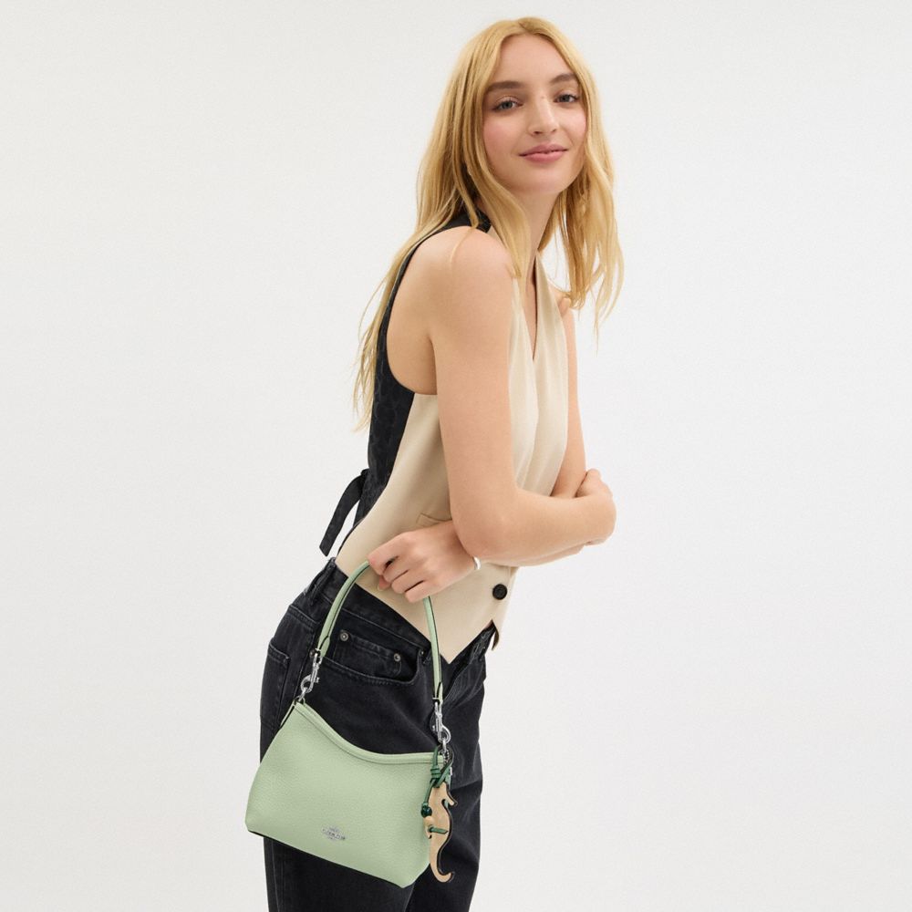 COACH®,Laurel Small Shoulder Bag With Seahorse Charm,,Detail View