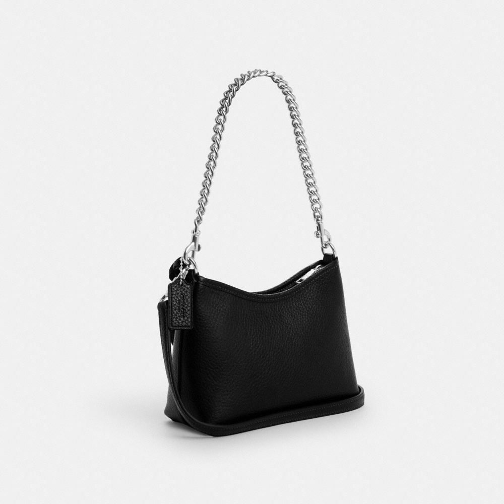 COACH®,Laurel Small Shoulder Bag With Mirror Charm And Pouch,,Angle View