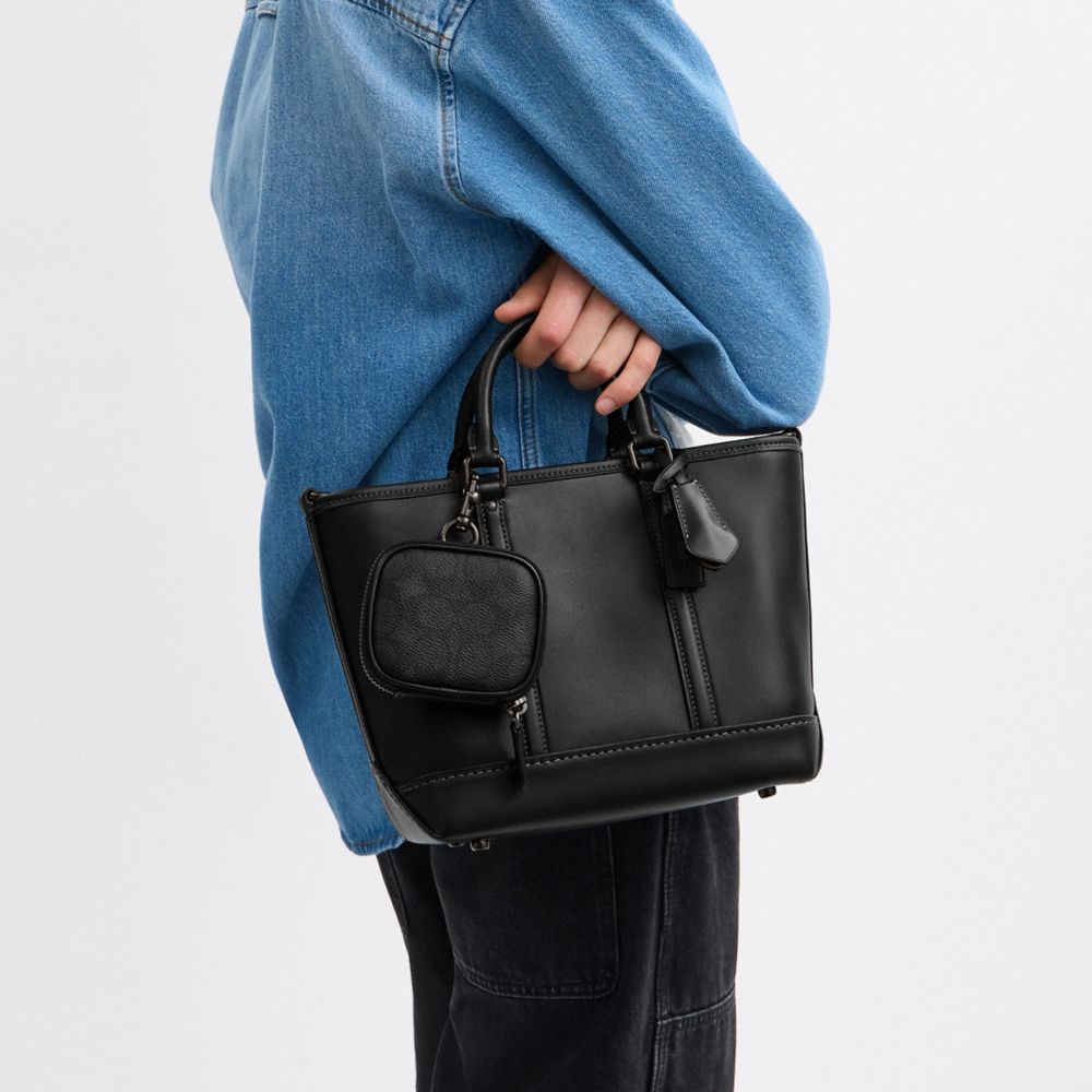 COACH®,Clip On Pouch In Signature Canvas,,Detail View