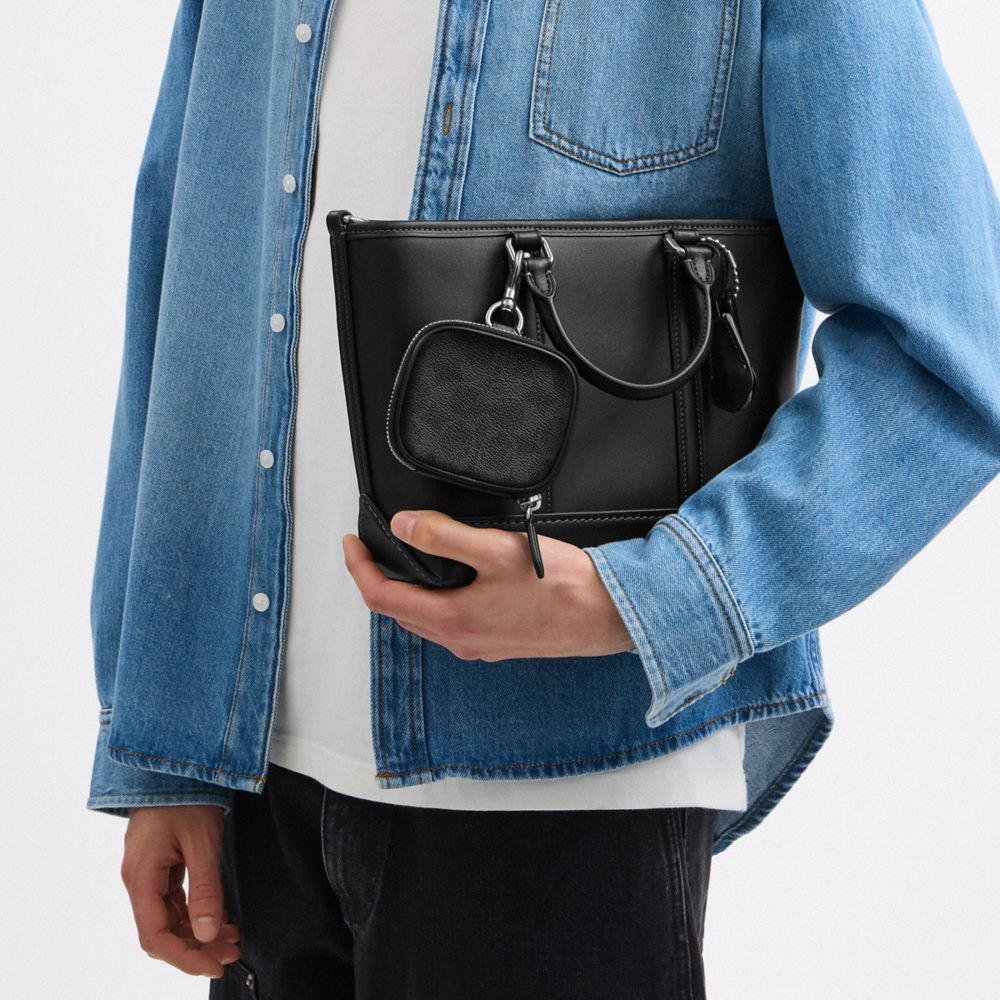 Мужские сумки Coach Clip On Pouch In Signature Canvas — фото 4