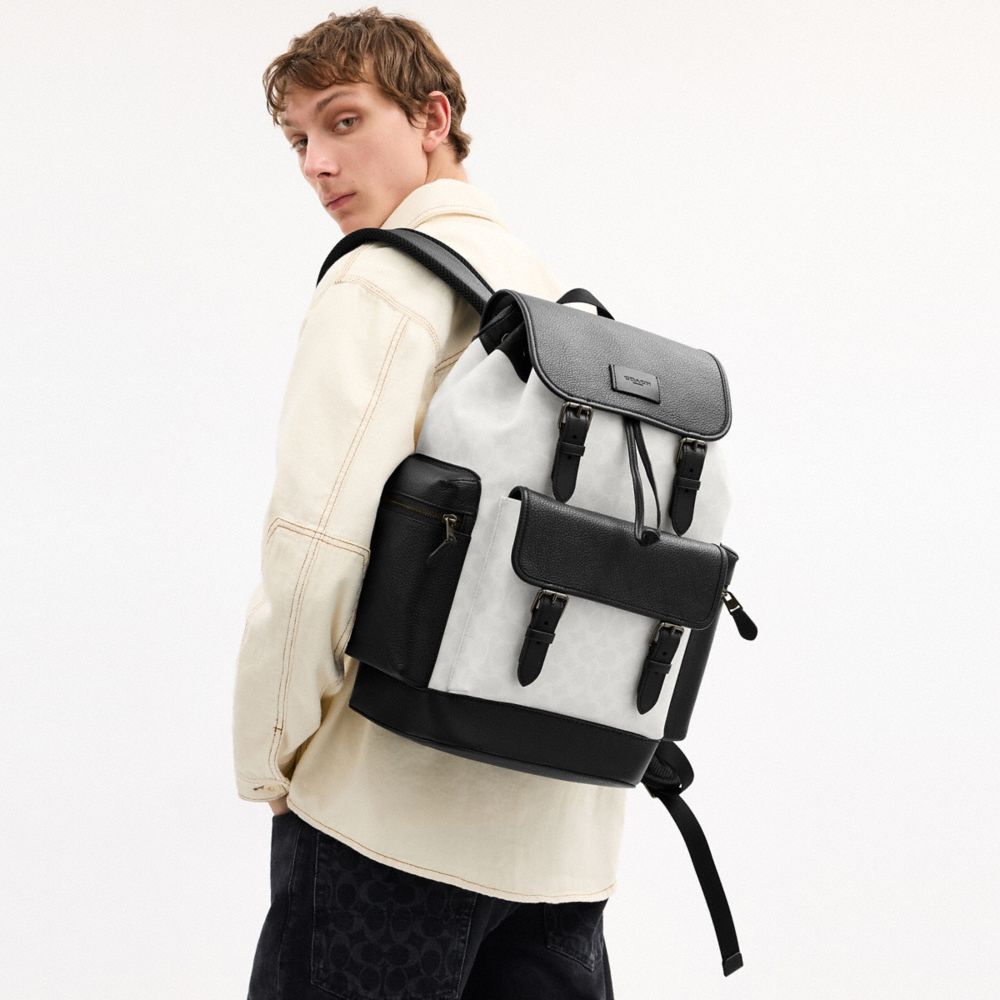 COACH®,Sprint Backpack In Colorblock Signature Canvas,,Detail View
