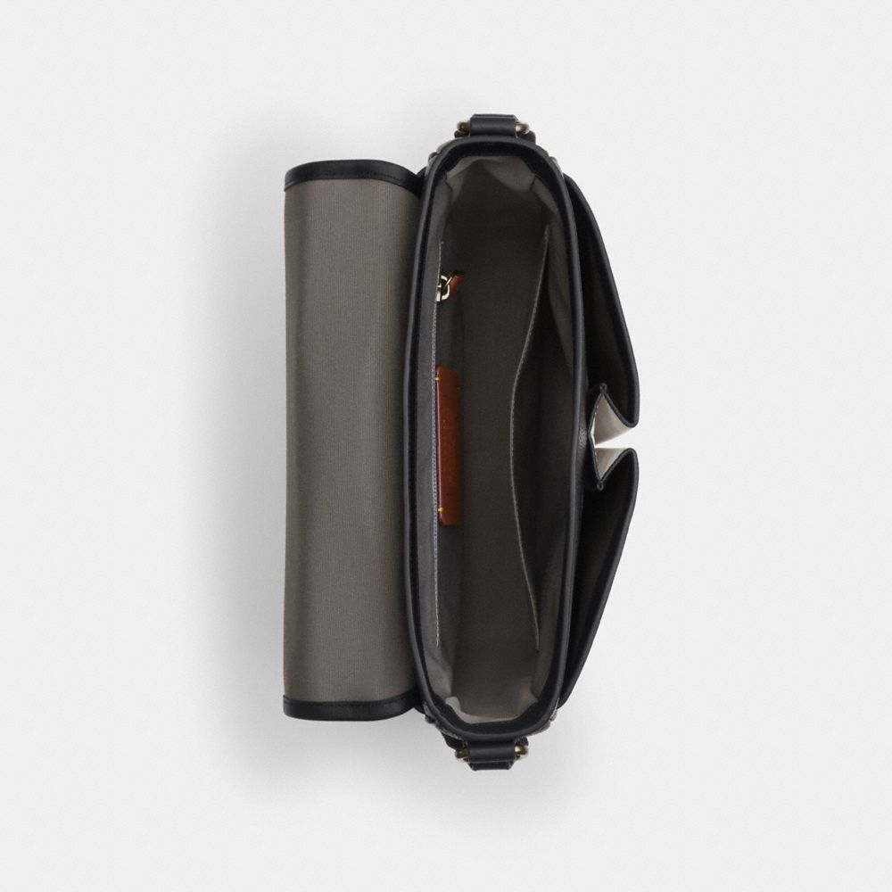 COACH®,Sprint Map Bag 25 In Colorblock Signature Canvas,Multi Color,Inside View,Top View