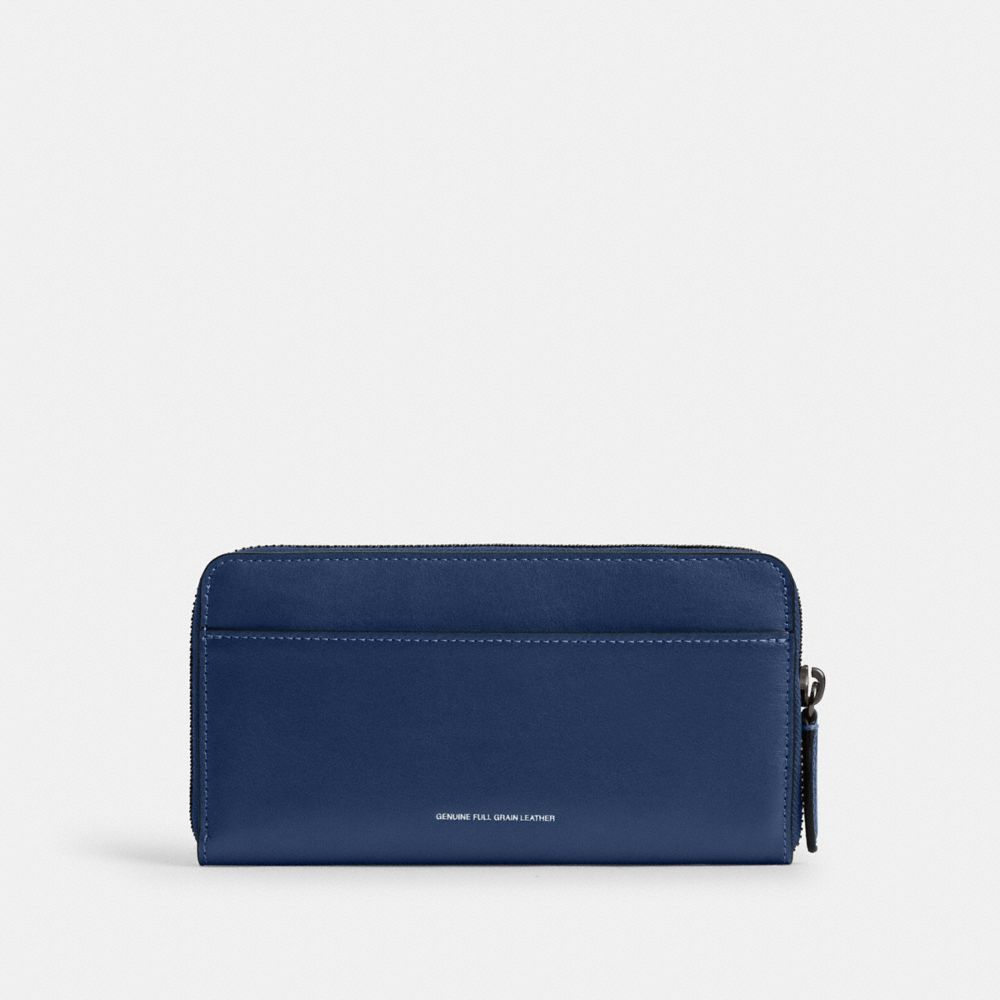 COACH®,アコーディオン ウォレット,長財布,ﾃﾞｨｰﾌﾟﾌﾞﾙｰ