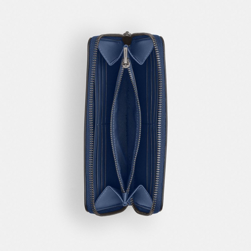 COACH®,アコーディオン ウォレット,長財布,ﾃﾞｨｰﾌﾟﾌﾞﾙｰ